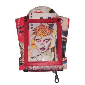 Headstone Tombstone Shaped Wallet Horror Vinyl Memento Mori Vaccine ID Card